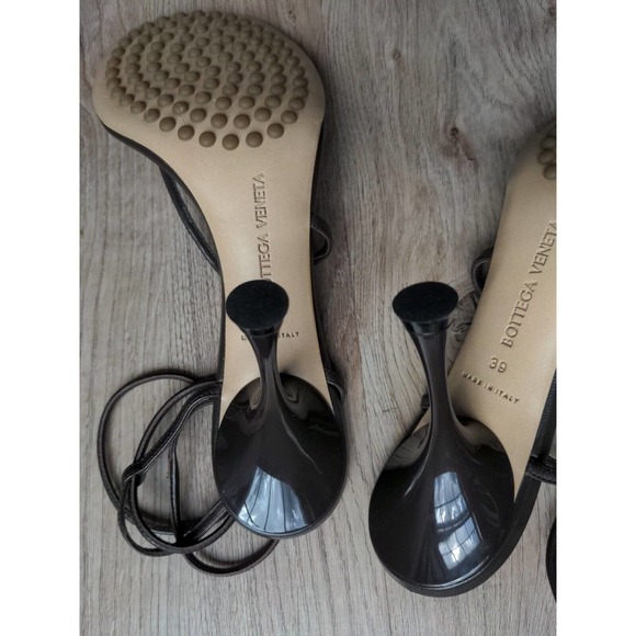 Bottega Veneta Stretch Barely There Sandal Strappy Heels Womens EU 39 - Picture 10 of 14